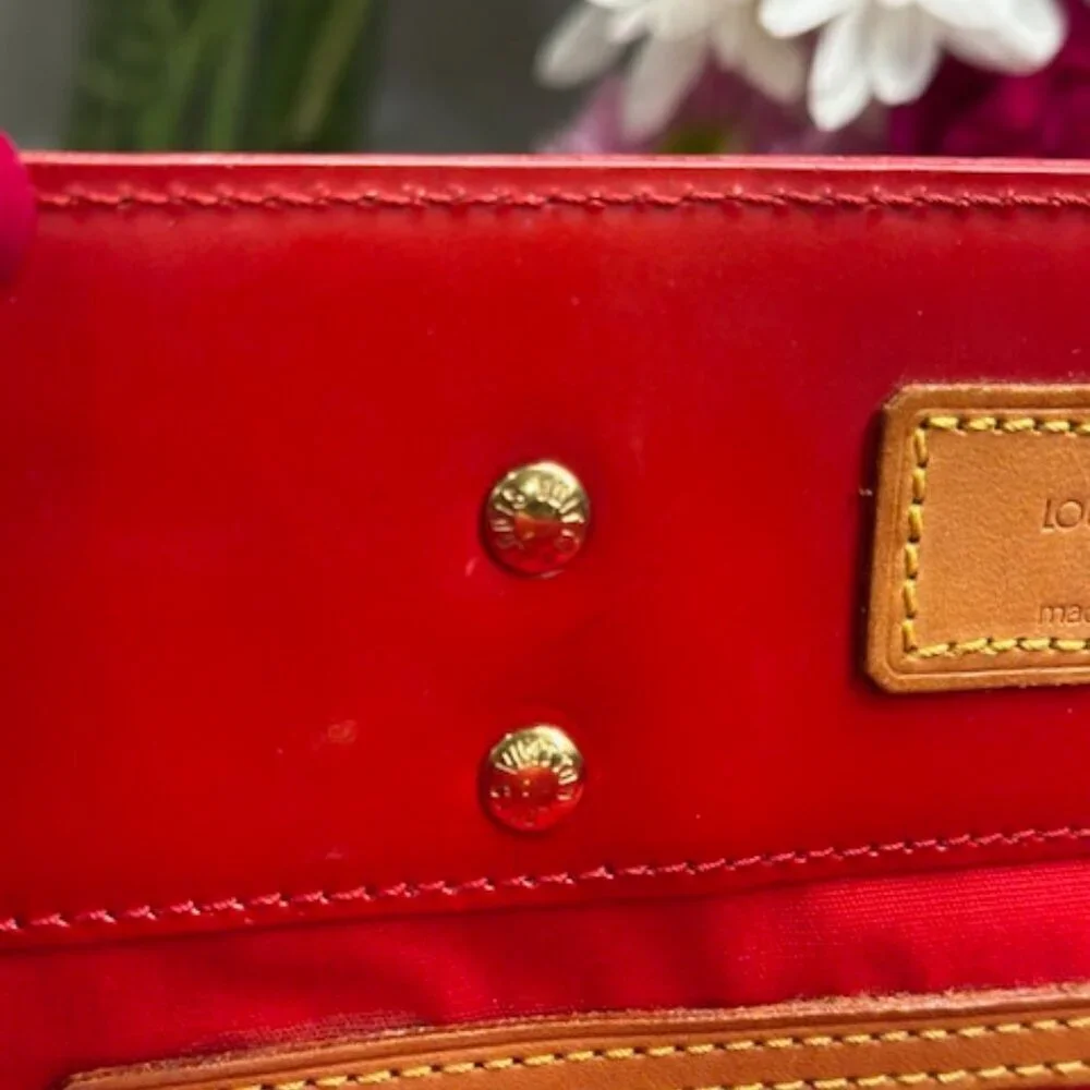 🔥🔥 Louis Vuitton Monogram Red Vernis Tote Bag EUC!